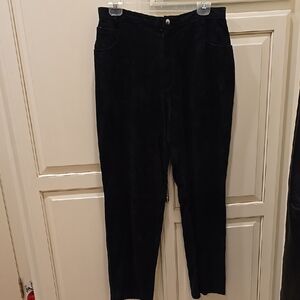 Vintage 1980's Cambridge Drygoods Company Black Suede Jean Style Pant Size 14